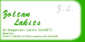 zoltan lakits business card